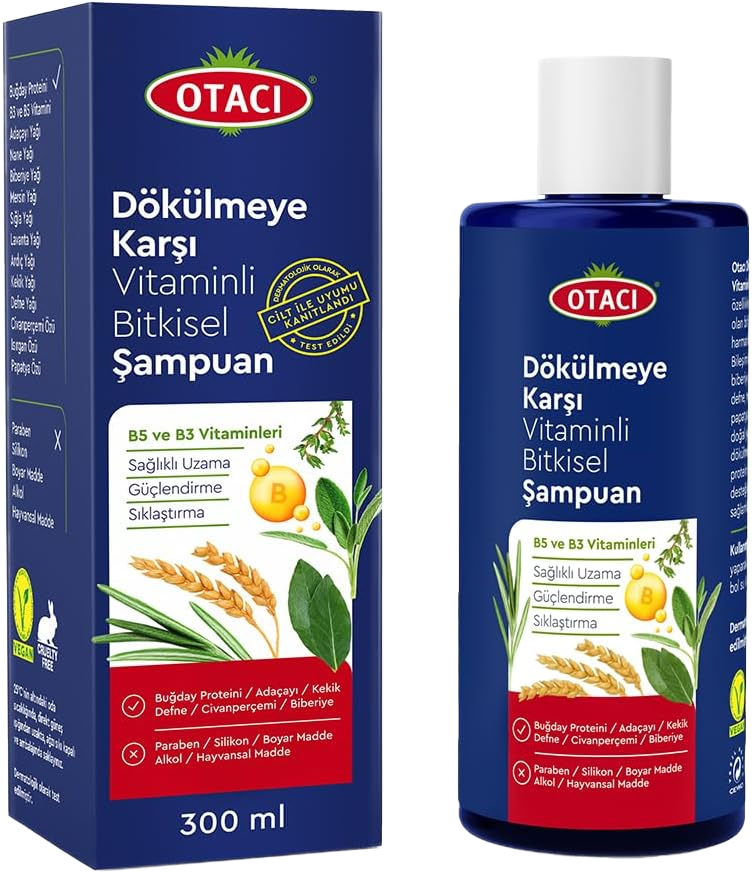 OTACI DHT Defense Herbal Vitamin Shampoo – With B3, B5 (300 ml) - DHTBLOCKER LAB™